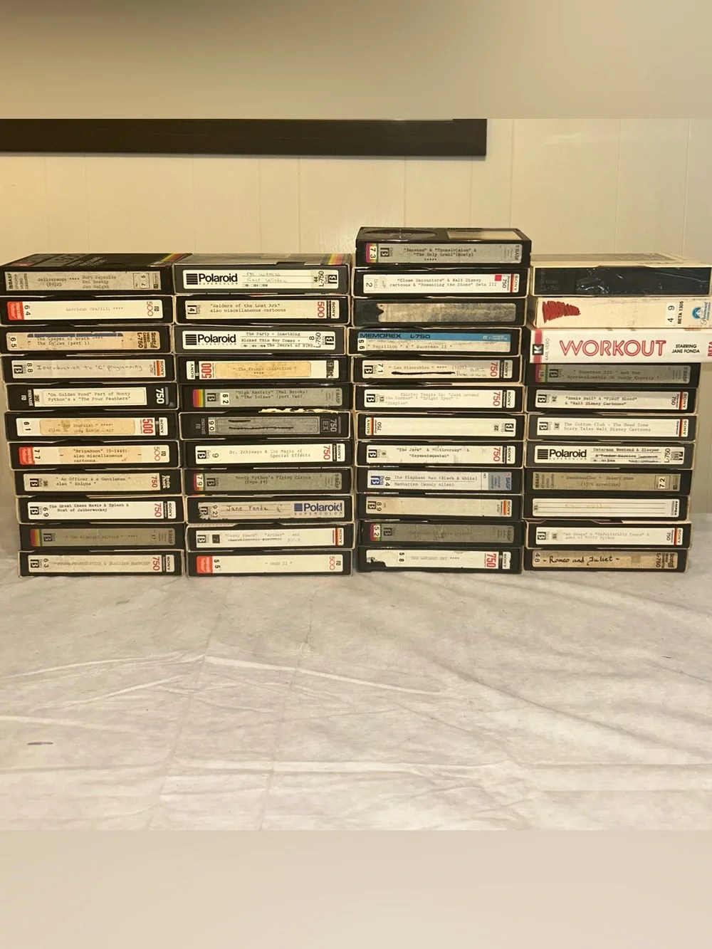 Lot of 45 Vintage Betamax Tapes